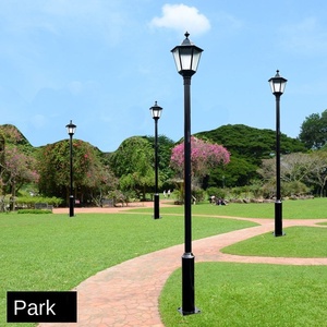 โคมไฟสวนอลูมิเนียมพลังงานแสงอาทิตย์ IP68 LED กันน้ำโคมไฟถนนสว่างเป็นพิเศษสำหรับลานบ้านและวิลล่า - Product Image 4