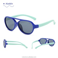 Gafas de sol Unisex de alta calidad estilo piloto para bebés y niños, gafas de sol polarizadas UV400 de silicona suave de 1 a 3 años, lentes con logotipo