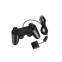 Manette de Jeu Filaire avec Port Console, Compatible PS2, Joystick pour PS2, Manette Vibrante Filaire USB PC