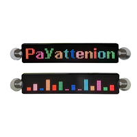 23*5 CM Mini LED araba işareti USB 5V kaydırma LED burcu kurulu programlanabilir mesaj ekranı ekran APP değişim kelimeler LED matris paneli