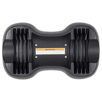 Ensemble d'haltères réglables recouverts de caoutchouc de 25 lb avec plateau pour l'entraînement musculaire, antidérapant et durable, unisexe
