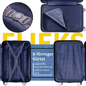 Maleta de Viaje de Gran Capacidad, Carcasa Rígida de ABS, Ruedas Silenciosas, Correa en Forma de X para un Embalaje Organizado - Product Image 1