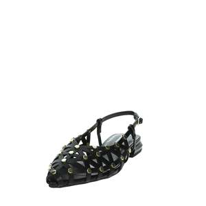 Sandales plates pour femmes Keys K-10740 noires à lanières cloutées et bout pointu - Product Image 6