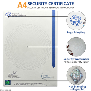 Personalisierte A4-Sicherheits-Geschäftsbriefköpfe für das Büro – Firmenlogo-Hologramm-Zertifikatspapier mit Wasserzeichen - Product Image 2