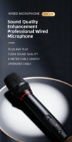 Microphone de conférence sans fil dynamique en alliage d'aluminium avec connecteur Type C pour karaoké à domicile, utilisation universelle, micro de fête