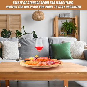 Ghp חדש מטבח עמיד חום עץ במבוק מסתובב עצלן susan table שולחן אוכל - Product Image 6