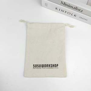 Sacs à chaussures en toile de coton en gros, sacs à poussière en tissu, sacs en coton écologiques avec logo - Product Image 2