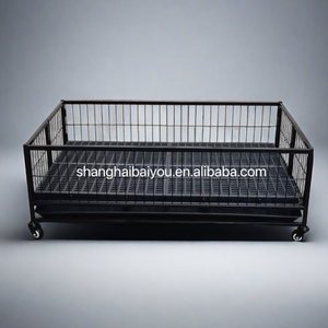 Penjualan paling laris 37 inci 43 inci kotak tempat bermain anjing besi dengan lantai plastik untuk anak anjing - Product Image 2