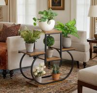 Support de plante en forme de coeur d'intérieur en bois simple pour la maison ou le jardin Support de fleurs extérieur et support de pot pour une utilisation de bureau