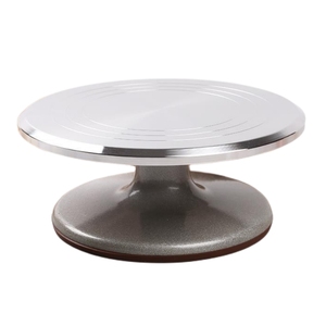 12 Inch Aluminium Alloy Revolving <strong>Cake</strong> <strong>Stand</strong> | Non-Slip Rotating Turntable for Decorating Sturdy Smooth <strong>Spinner</strong> - Product Image 1
