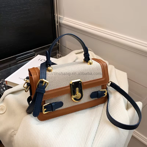 Summer New Women's Ins PU Leather <b>Handbag</b> Popular <b>Small</b> One Shoulder Bag Button Portable Fashionable Crossbody Bag Tanjing - Product Image 3
