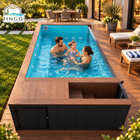 Petite piscine hors sol de 3m x 5m pour jardin, terrasse, spa, jacuzzi extérieur, équipement de piscine, accessoires pour piscine