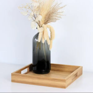 Bandeja Grande de Madera Bellamente Elaborada para Cocina, Decoración del Hogar, Tamaño Personalizado, Incrustaciones de Esmalte con Perlas, Bandejas para Servir - Product Image 1