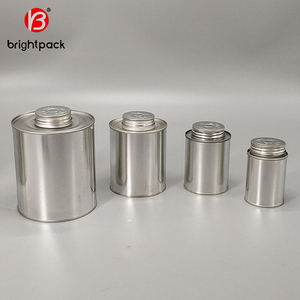 Latas de Metal Pequeñas con Tapa de Rosca para Pegamento de 2oz-32oz, Latas Redondas Vacías con Aplicador o Pincel, Latas de Pegamento de PVC con Tapa de Rosca - Product Image 4