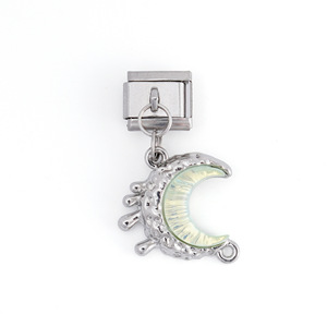 Italian Silver Module Pendant Set Mixed Shapes For Bracelet Making DIY Jewelry Craft Accessories Chain - Product Image 4