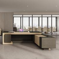 Nouvelle conception de bureaux de direction en bois traditionnels extensibles de luxe, table de direction avec garantie de 5 ans