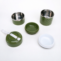 1230ML Mehrschichtige Stapelbare Runde 201 Edelstahl Isolierte Bento-Box Tragbarer Lunchbehälter Mit Handschlaufe