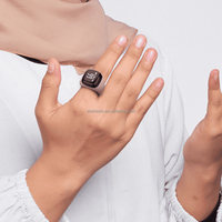 Cadeau de l'Aïd musulman Iqibla Toutes tailles Lumière universelle Louange 5 fois Azan Jikir Finger Ring Counter Tesbar Digital Zikr Ring