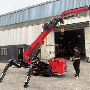 3t Spider <span class=keywords><strong>Crane</strong></span> Crawler tự hành cần cẩu điều khiển từ xa Telescopic Boom 360 độ xoay hẹp không gian nâng - Product Image 2