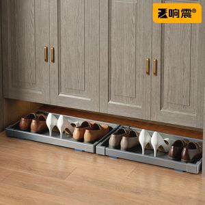 Meuble à chaussures coulissant en alliage d'aluminium anti-humidité, à poser sous la porte, avec plateau extractible, 1er étage - Product Image 4