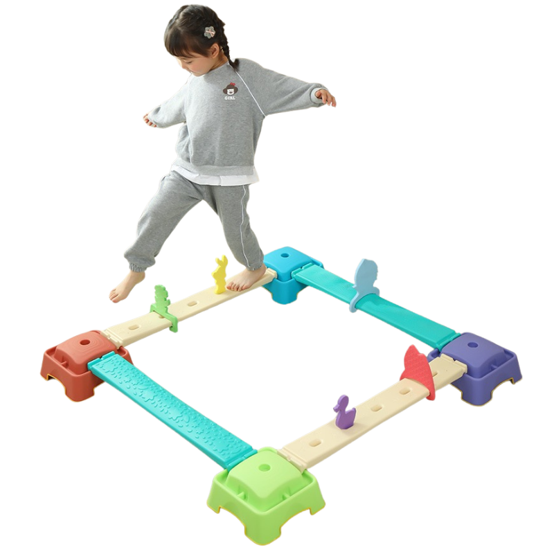 Гимнастический сенсорный тренировочный мост для дома, набор для начинающих ходить детей, пластиковая гимнастическая балансировочная балка для детей