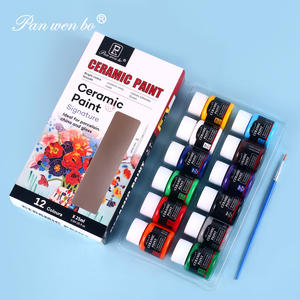 12 لونًا للأطفال البالغين ، طلاء Vase DIY لطلاء قماش بلاستيكي ، حرفة يدوية يدوية - Product Image 1