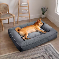 Vollständig orthopädisches, wasserdichtes Oxford-Luxus-Hundebett mit umfassender Unterstützung, modern, solide, für den Sommer, groß, mit abnehmbarem, waschbarem Bezug