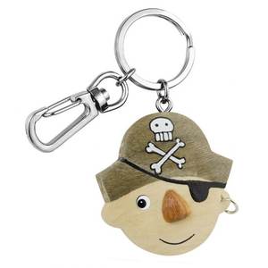 Porte-clés pirate en bois sans boîte, design nautique unique pour le style et la fonctionnalité - Product Image 1