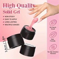 Gel de construction solide pour extension d'ongles, gel de sculpture 3D pour nail art, gel non collant, solution antidérapante non requise, OEM