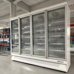 Refrigerador Vertical de 3 Puertas con Compresor Integrado para Exhibición de Jugos de Frutas en Supermercados - Product Image 6