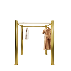 Bán buôn đánh bóng mạ điện kệ không may hiển thị đứng phụ nữ 4 cách quần áo hiển thị giá - Product Image 5