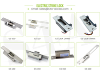 Serrure de porte électrique à gâche électrique de type long en acier inoxydable robuste
