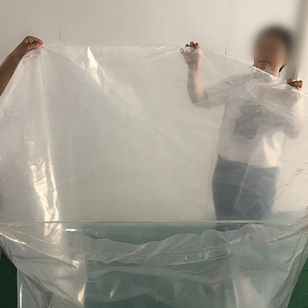 Tas Kemasan Film Plastik PE Transparan Tinggi Pe Ukuran Besar Kustom Tas Tahan Air PE