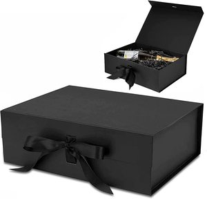 HENGXING OEM Luxury Collapsible Cosmetic Essential Oil Gift Box Magnet Closure Foldable Cardboard <b>Paper</b> Gift Box with Handle - Product Image 1