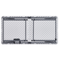 Vente en gros de chaises pliables blanches portables pour l'extérieur tables pliantes rectangulaires pour pique-nique camping en plastique