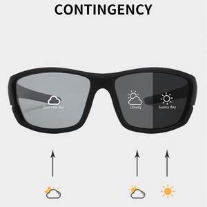 Lunettes de soleil polarisées personnalisées avec logo pour hommes et femmes, vision de jour et de nuit, UV400, monture carrée, pour la course à pied, la pêche, photochromiques - Product Image 3
