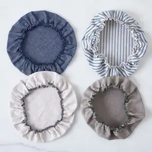 Reusable Fabric Jar Bowl Covers Elastic Food Bowls Storage Covers for Kitchen Picnic Cloth Jar Covers Round Stretch Lids