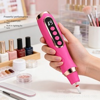 Ponceuse à ongles électrique transfrontalière, polisseuse et outil de suppression des cuticules; Nouveau modèle portable rechargeable 6 vitesses à faible vitesse