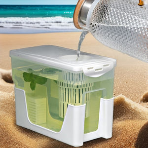 Contenedor de Agua Portátil con Dispensador de Limonada, Jarra para Bebidas Frías, Recipiente de Plástico para Almacenamiento de Alimentos de 10 Litros - Product Image 3