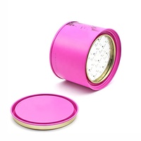 Boîte étanche en fer blanc imprimée sur mesure Pot à poudre Matcha Boîte en métal pour café Boîtes à thé à couvercle relevable Boîte en fer blanc à levier rond