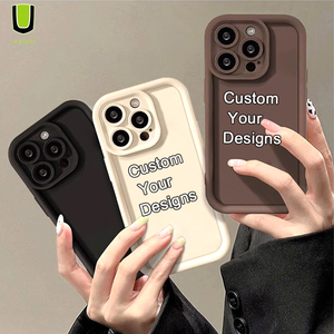 Pour iPhone 11 12 13 14 15 Pro Max Case New Solid Color TPU Silicone Emery Phone Covers Luxury Design Custom S24 ultra Phone Case - Product Image 1