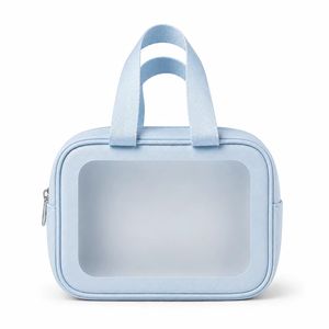 Custom Logo Frosted PVC <b>Makeup</b> Bag Transparent Waterproof Travel Cosmetic Toiletry Pouch Beauty <b>Storage</b> Wholesale Supplier - Product Image 3