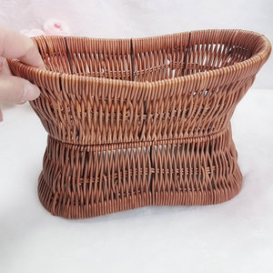 Woven <b>Basket</b> Rectangle Handmade <b>Storage</b> <b>Basket</b> For Snacks Fruit Vegetables Desktop Display <b>Basket</b> - Product Image 2