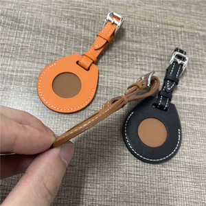 Étui en cuir portable antichoc avec anneau magnétique compatible pour <span class=keywords><strong>AirTag</strong></span> Tracker - Product Image 3