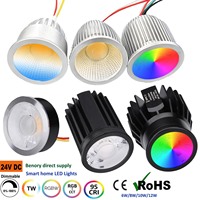 Spot LED intelligent Benory Loxone 24V MR16 avec gradation PWM, DALI-2, KNX, GVS, DMX, Casambi, CRI95, RGBW, blanc réglable 2000-6000K, COB