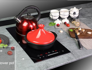 Table de cuisson encastrable à deux brûleurs doubles, en céramique, avec commande tactile par capteur, verrouillage de sécurité enfant, minuteur, pour - Product Image 6