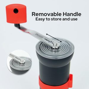 Moulin à café manuel conique en acier inoxydable pour la maison, le bureau et le camping, avec réglage ajustable et roulement - Product Image 3