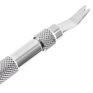 Mango de acero inoxidable, doble punta, reparación manual de reloj, ajuste de banda, herramienta de tamaño de repuesto, herramienta de extracción de PIN de enlace, herramienta de barra de resorte - Product Image 4