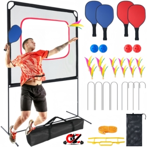 CZFIT Set de Juegos al Aire Libre: Set Combinado de Pickleball y Bádminton, Raqueta de Tenis, Bolsa para Pelotas, Entretenimiento Familiar - Product Image 1