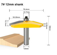 L-N003 21 #1 pièce mèche de toupie à panneau surélevé avec coupeur de dos-biseau de diamètre unique couteau de porte Tenon cutter pour outils de travail du bois